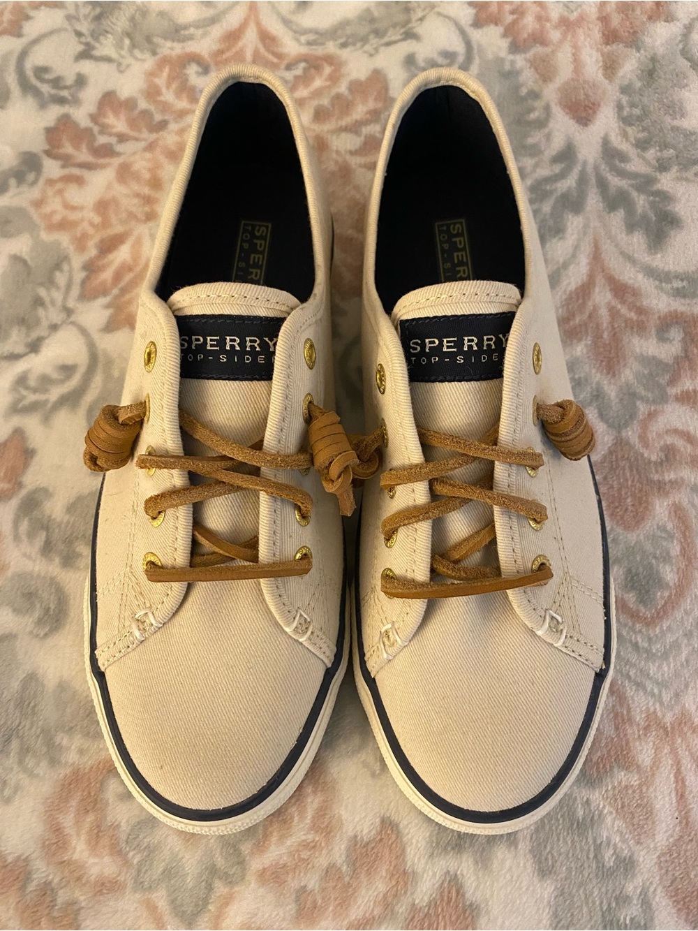 Sperry Top-sider Cream Boat Sneakers